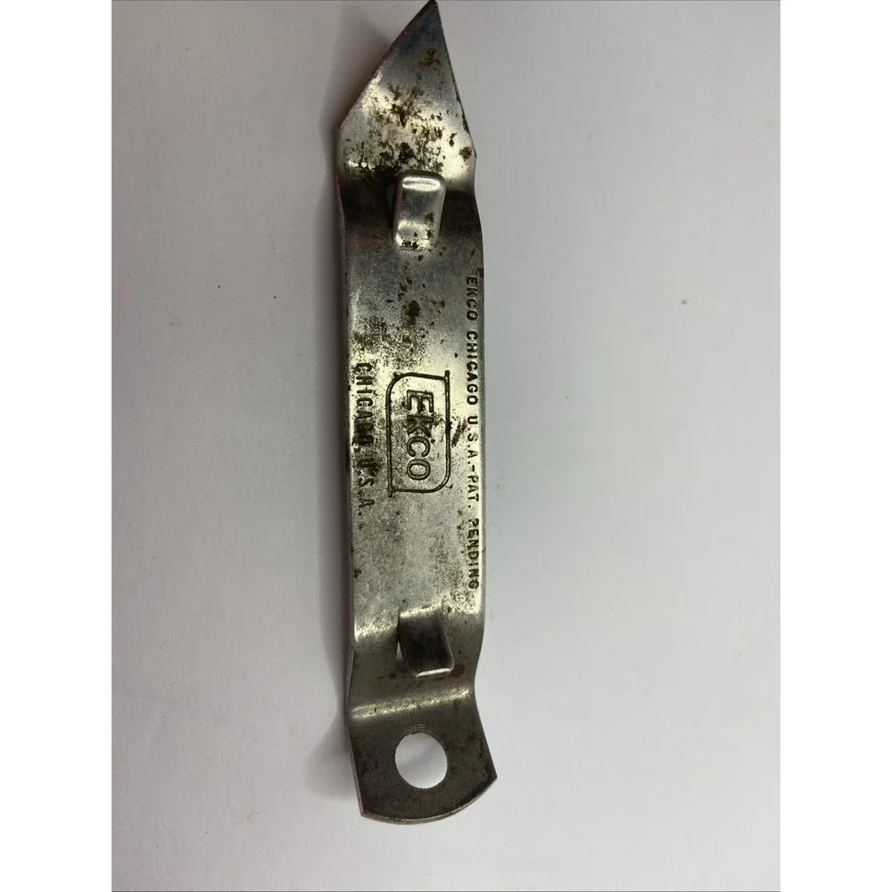 Vintage Ekco ARCUATE PROFILE Can Tapper Bottle Opener‎ Chicago USA Steel Barware
